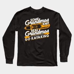 Kayaking Grandma Kayaker Grandmom Gift Long Sleeve T-Shirt